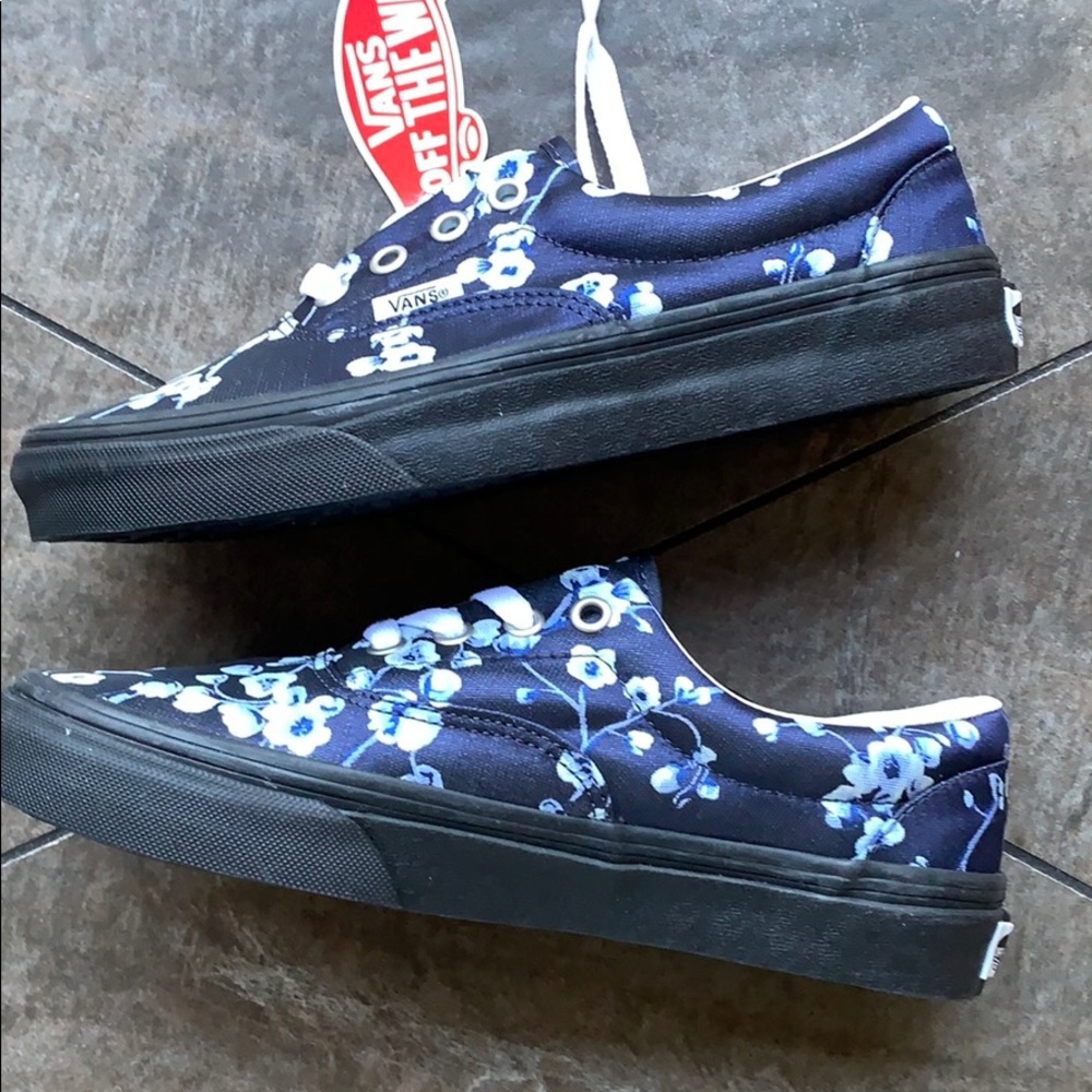 VANS ERA FLORALS BLUE/BLACK men’s - Picture 13 of 16